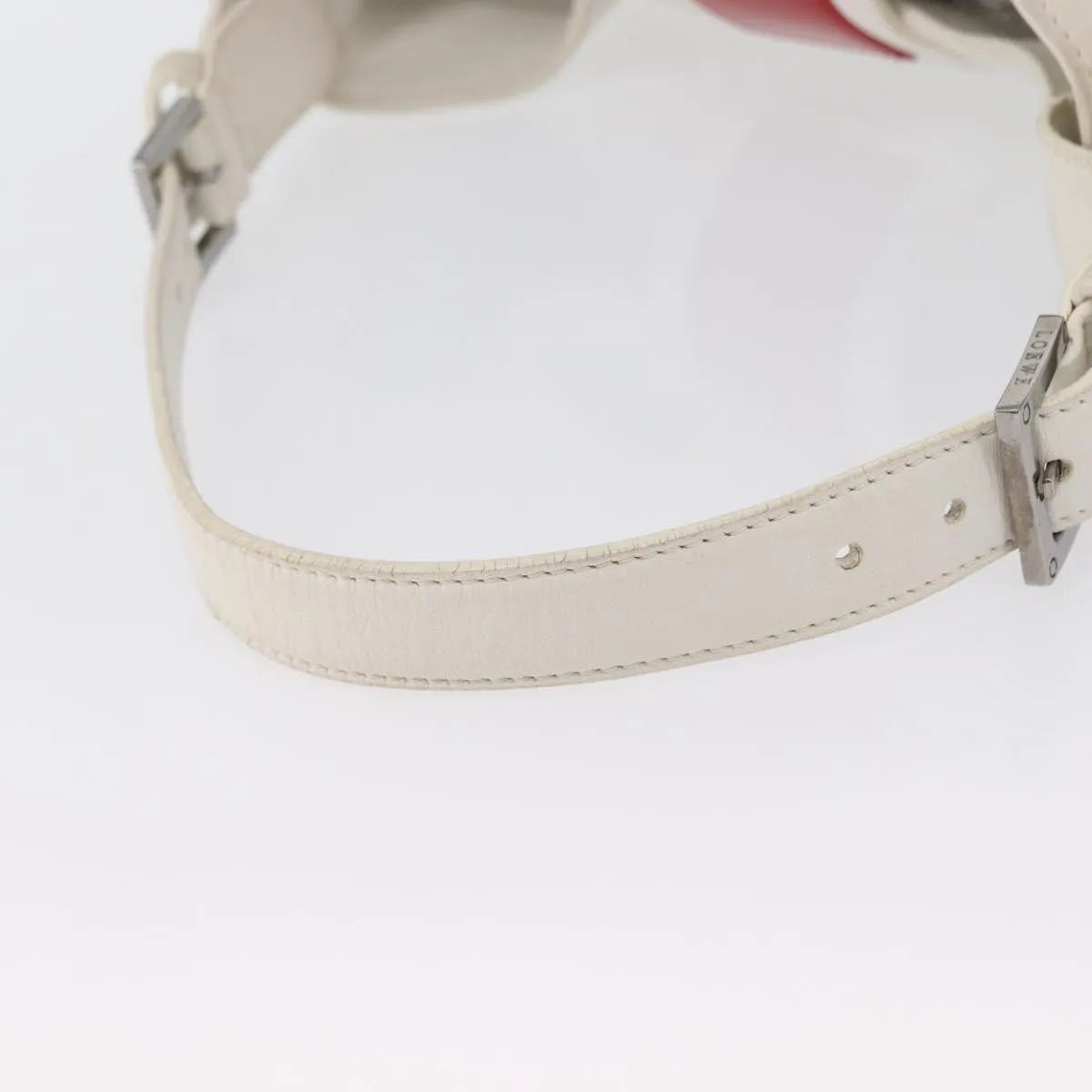 Loewe Anagram Leather, White, Leather, Shoulder Bag