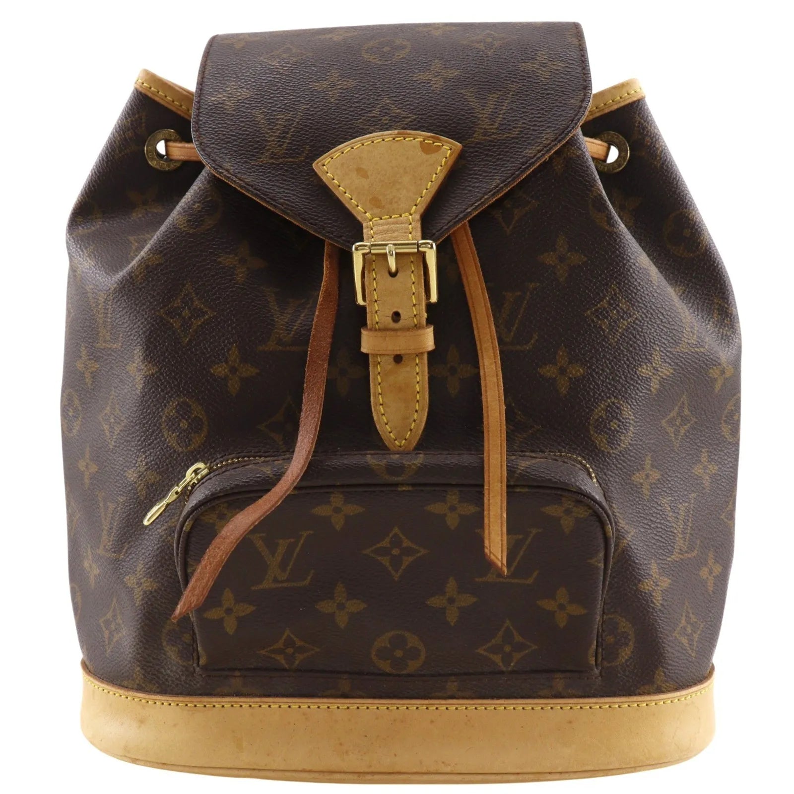 Louis Vuitton Montsouris Monogram, Brown, Canvas, Backpack