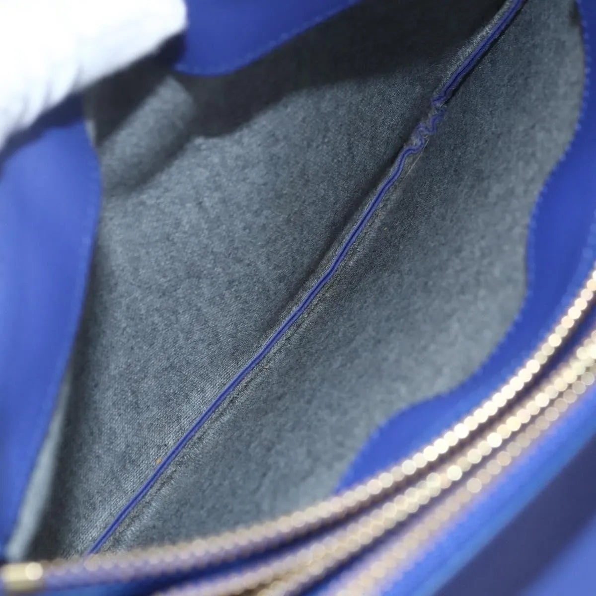 Celine Trio Leather, Blue, Leather, Shoulder Bag
