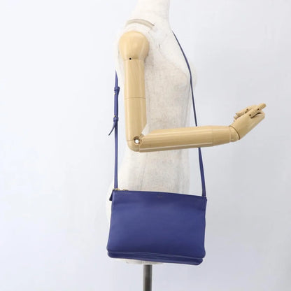 Celine Trio Leather, Blue, Leather, Shoulder Bag