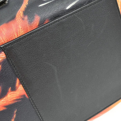 Loewe Hammock Printed Leather, Black, Leather, Handbag