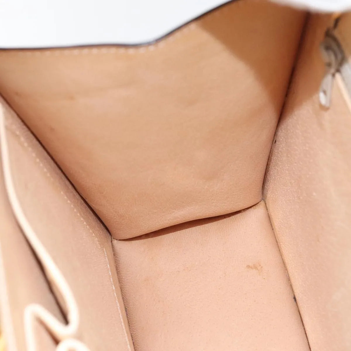 Celine vintage Leather, Ecru, Leather, Handbag