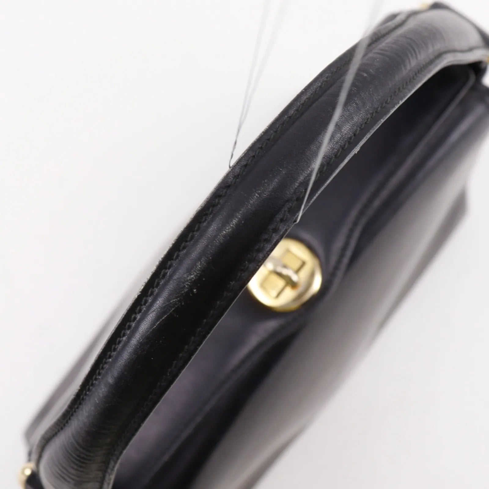 Gucci Vintage Leather, Black, Leather, Shoulder Bag