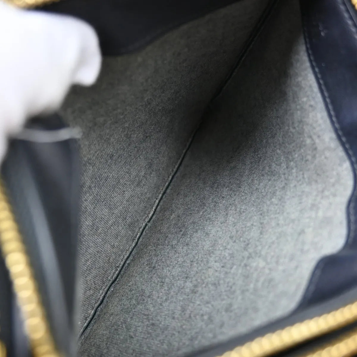 Celine Trio Leather, Black, Leather, Shoulder Bag