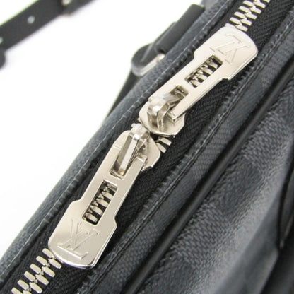 Louis Vuitton Porte-Documents Voyage Damier, Black, Canvas, Briefcase