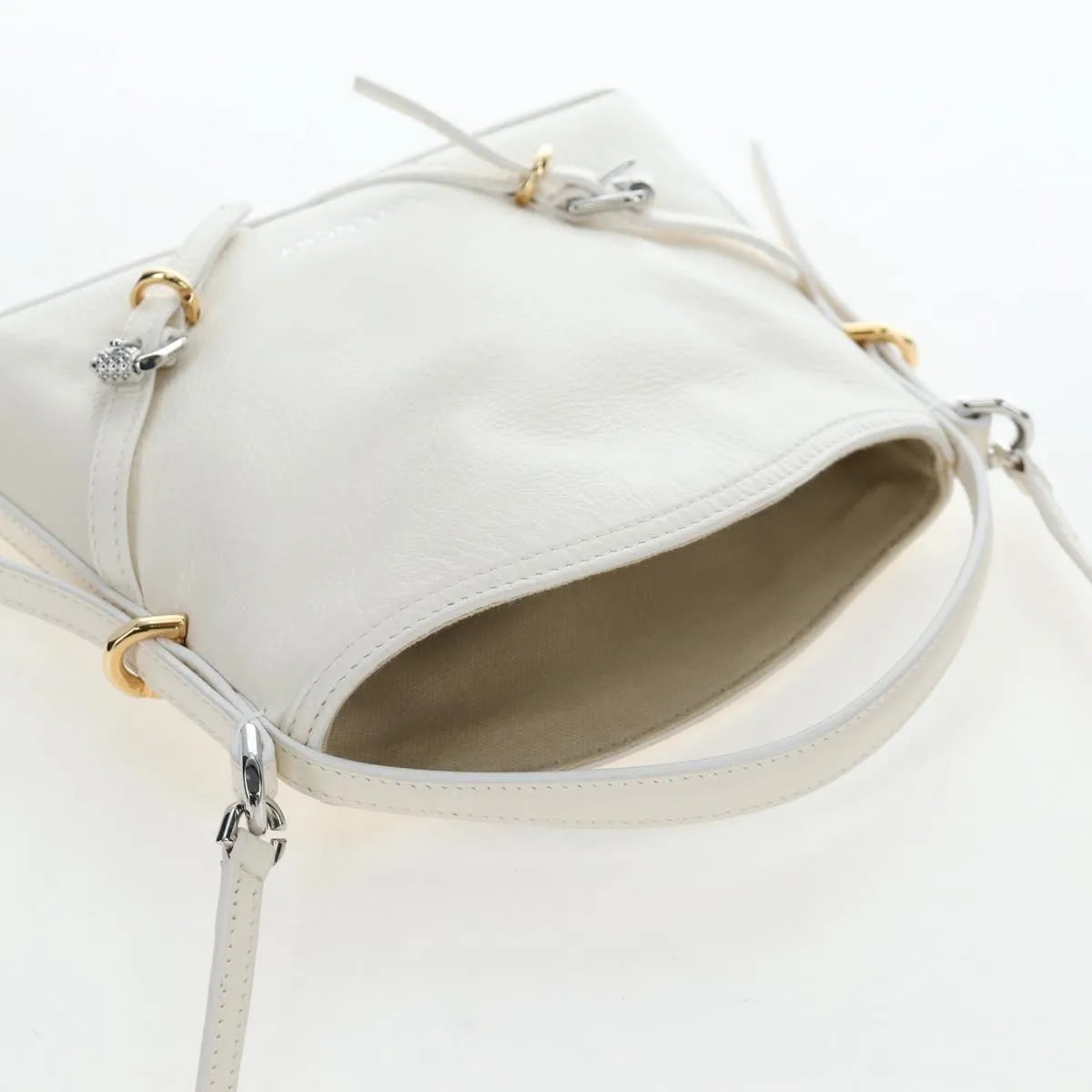 Givenchy Voyou Leather, White, Leather, Shoulder Bag
