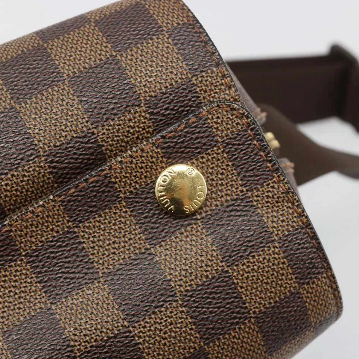 Louis Vuitton Naviglio Damier, Brown, Canvas, Shoulder Bag