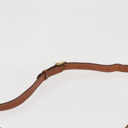 Celine Vintage Macadam Canvas and Leather, Brown, Canvas, Shoulder Bag