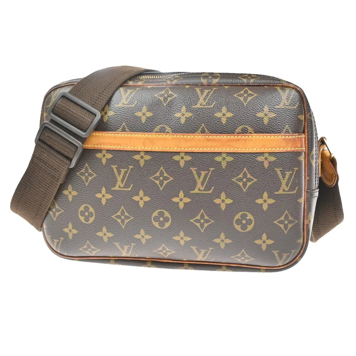 Louis Vuitton Reporter Monogram Canvas, Brown, Leather, Shoulder Bag