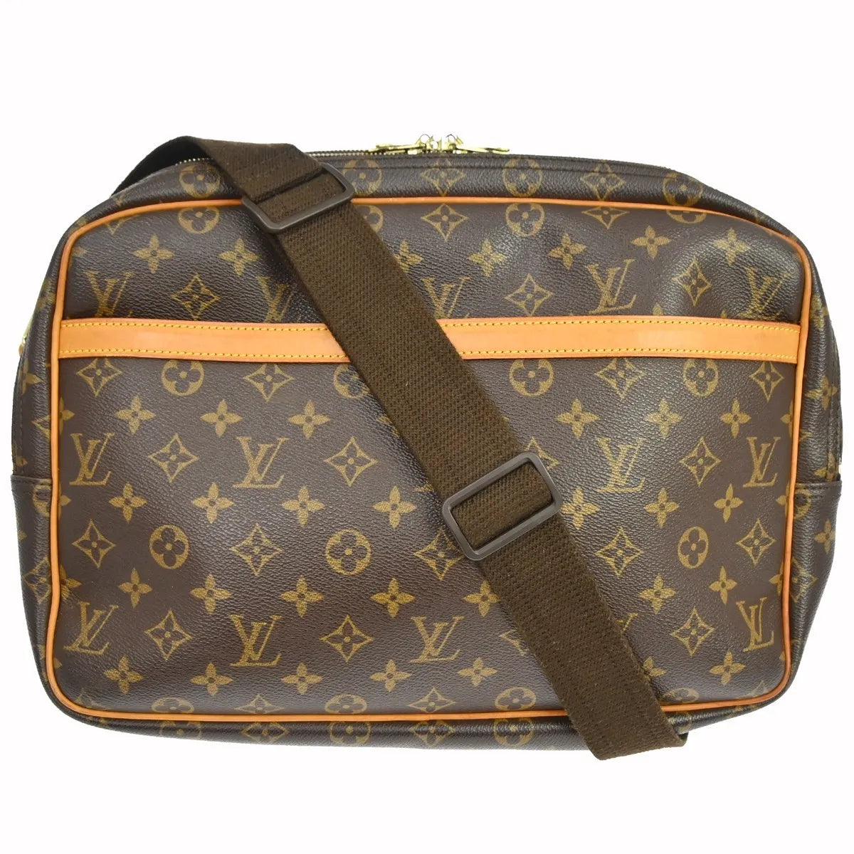 Louis Vuitton Reporter Monogram Canvas, Brown, Canvas, Shoulder Bag