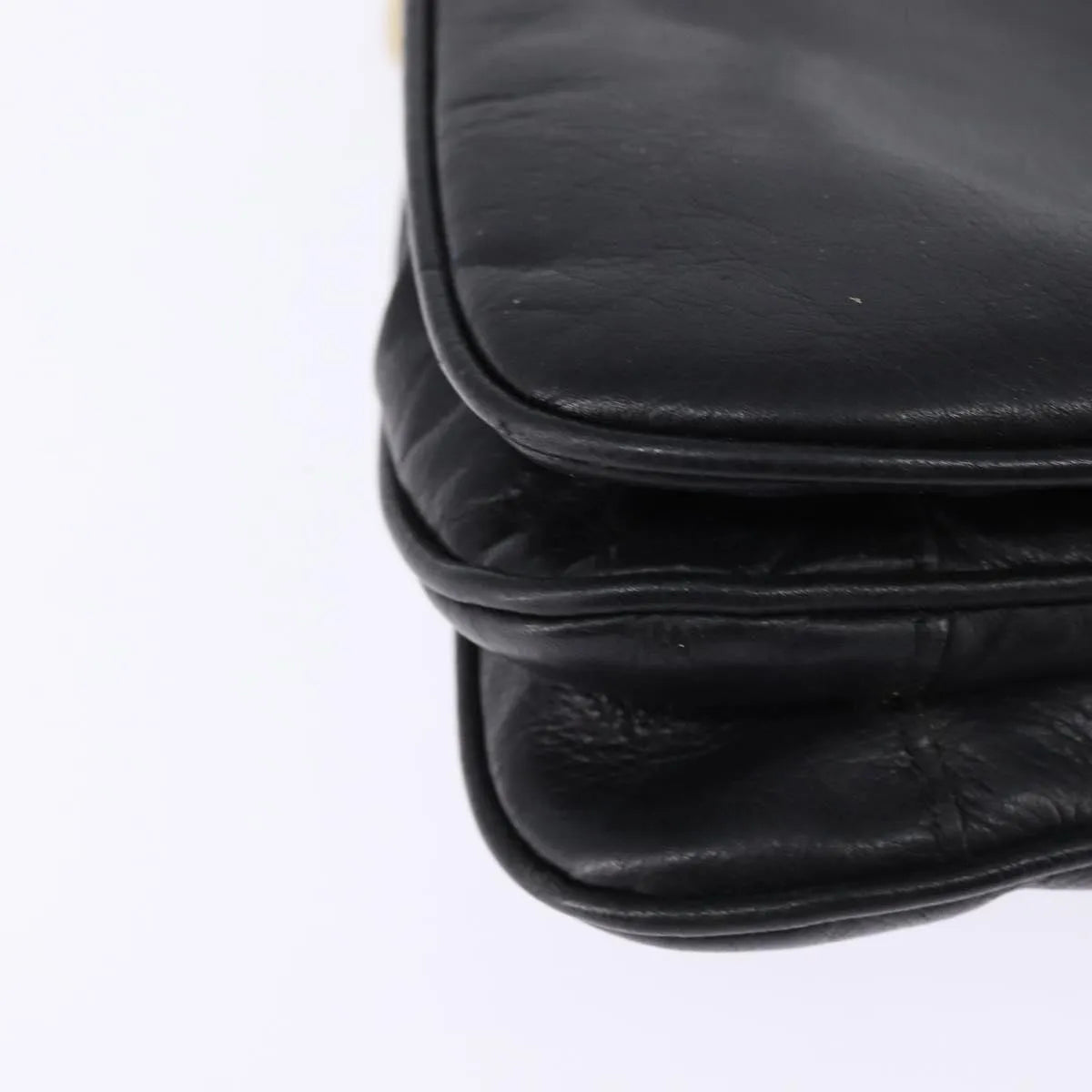 Celine Vintage Leather, Black, Leather, Shoulder Bag