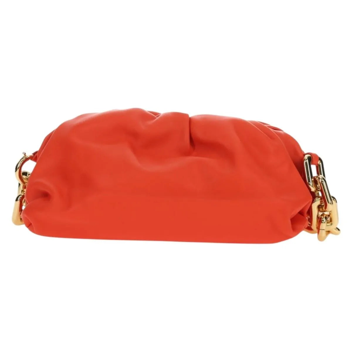 Bottega Veneta The Chain Leather, Orange, Leather, Shoulder Bag