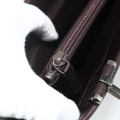 Gucci Vintage Leather, Brown, Leather, Handbag