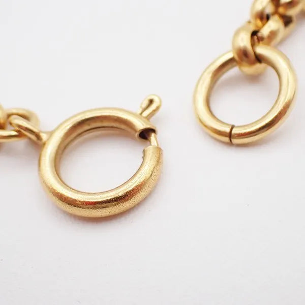 Chanel Vintage CC Heart Pendant Long Metal, Gold, Gold Plated, Necklace