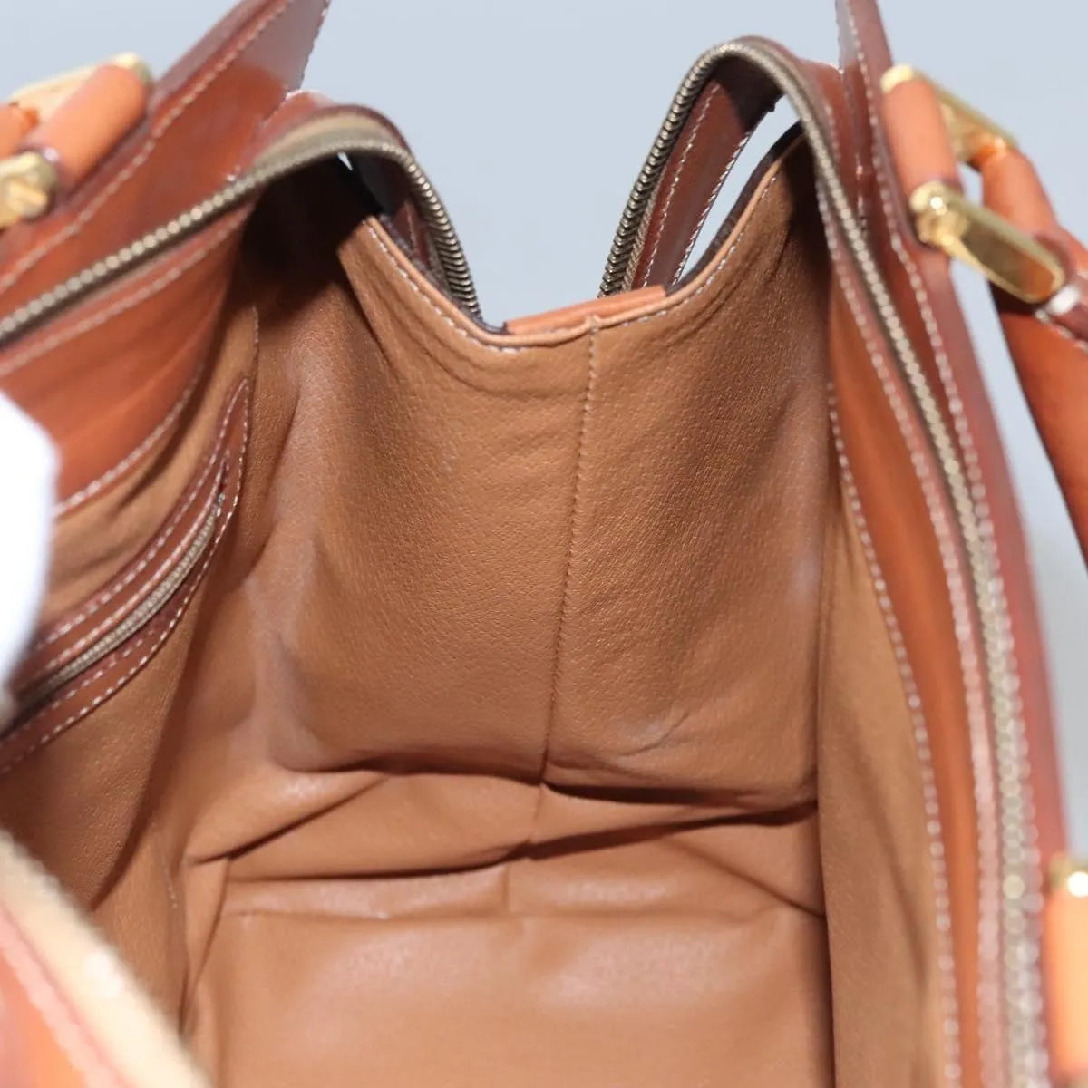 Celine Handbag Canvas, Brown, Canvas, Handbag