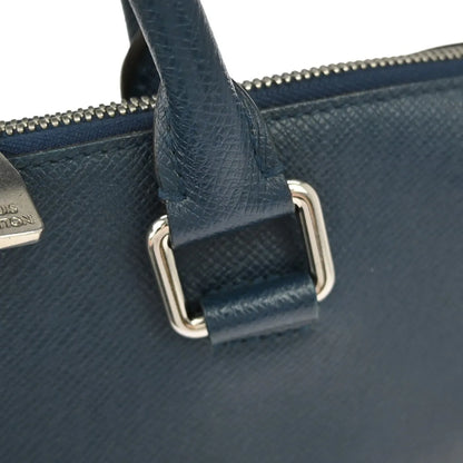 Louis Vuitton Grigori Tote Taiga Leather, Blue, Leather, Tote Bag