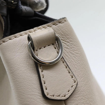 Fendi By The Way Satchel Leather, Beige, Leather, Handbag