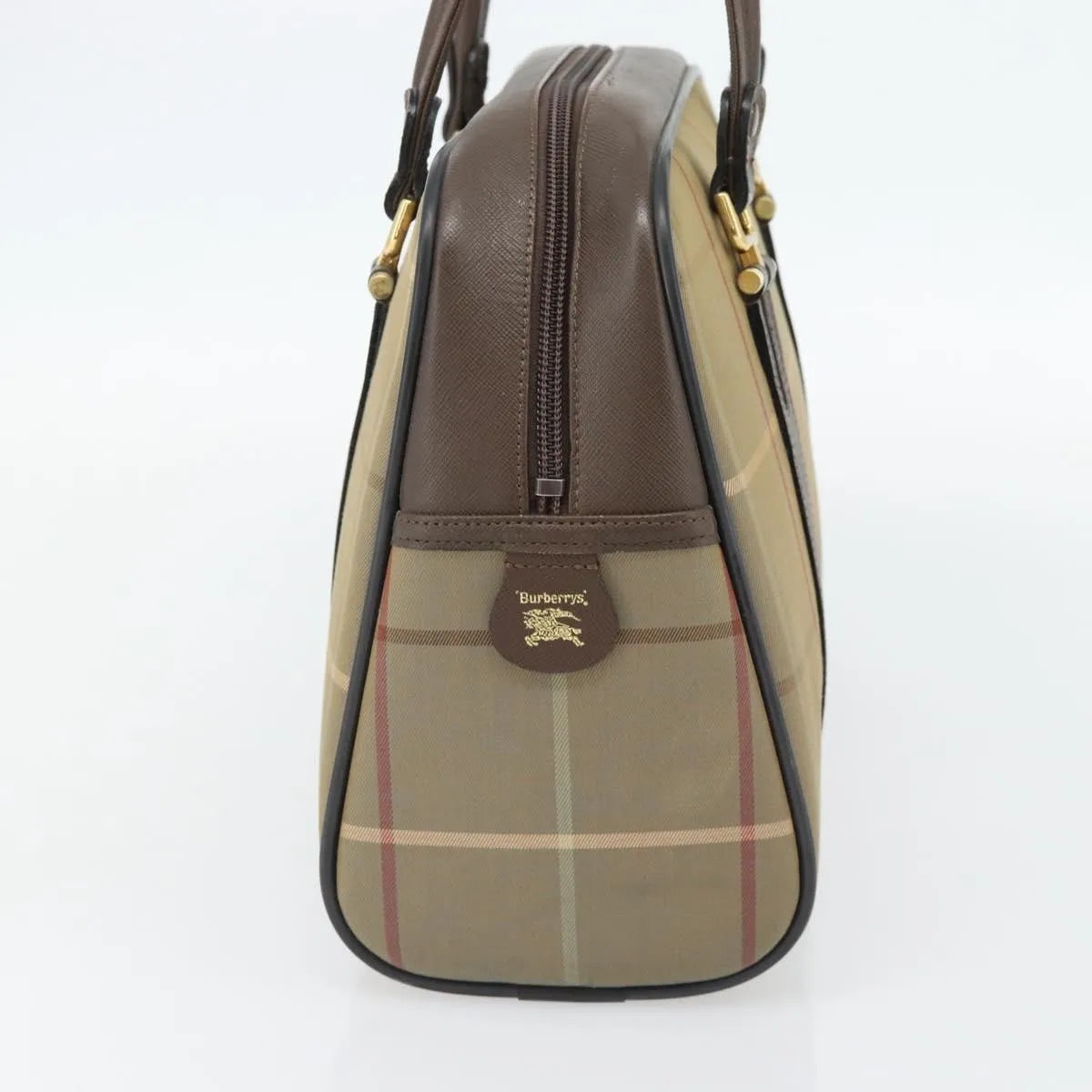 Burberry Nova check boston Canvas, Beige, Canvas, Handbag