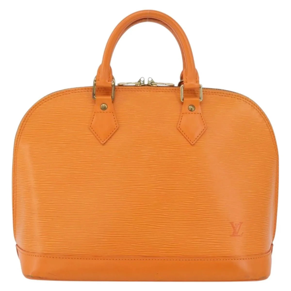 Louis Vuitton Alma Epi, Orange, Leather, Handbag