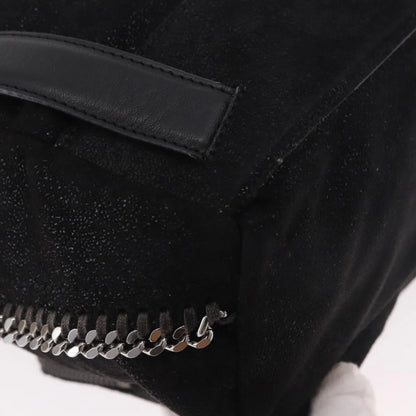 Stella McCartney Falabella Front Zip Shaggy Deer, Black, Polyester, Backpack
