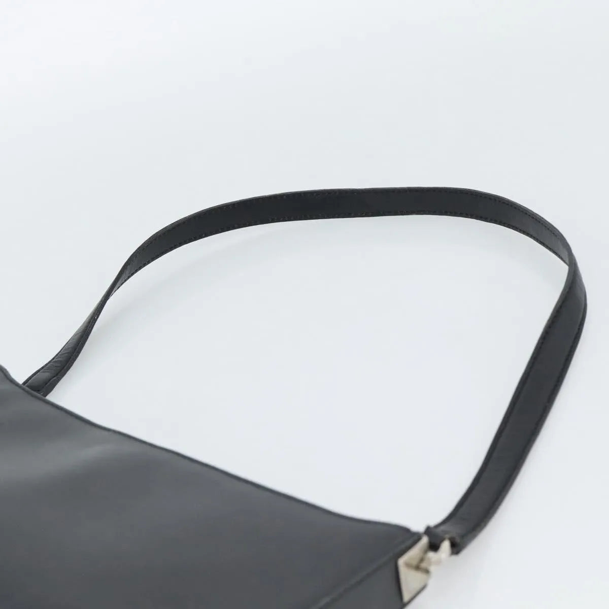 Salvatore Ferragamo Gancini Leather, Black, Leather, Shoulder Bag