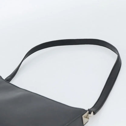 Salvatore Ferragamo Gancini Leather, Black, Leather, Shoulder Bag