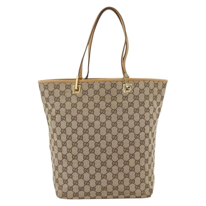 Gucci Vintage Bucket Shopping Tote GG Canvas, Beige, Canvas, Tote Bag