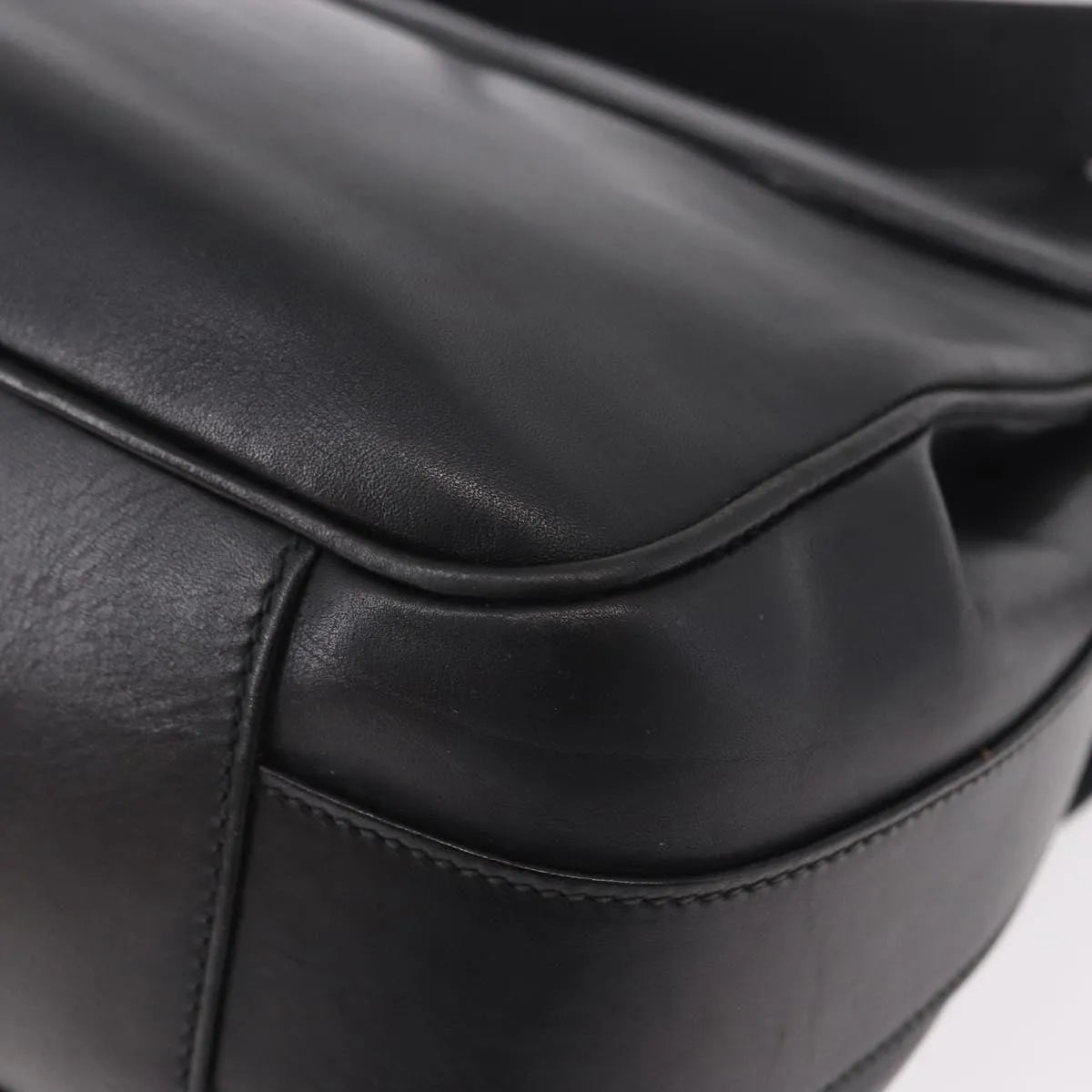 Gucci Vintage Leather, Black, Leather, Shoulder Bag