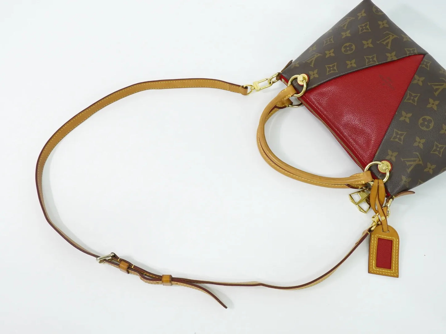 Louis Vuitton V Tote Monogram Canvas and Leather, Brown, Canvas, Handbag