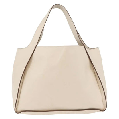 Stella McCartney Alter Tote Perforated Faux Leather, White, Synthetic, Tote Bag