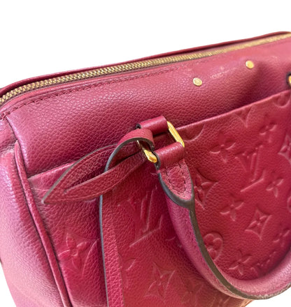Louis Vuitton Speedy Bandouliere Monogram Empreinte Leather, Burgundy, Leather, Handbag