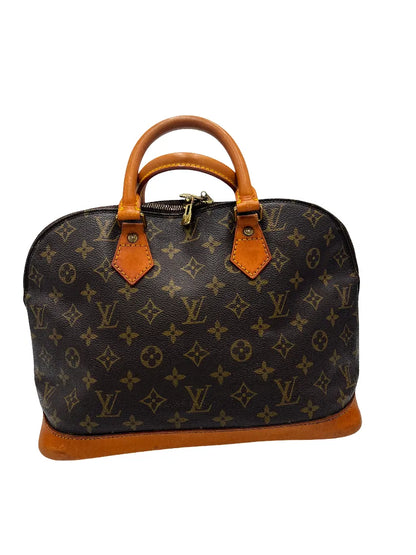 Louis Vuitton Vintage Alma Monogram Canvas, Brown, Canvas, Handbag