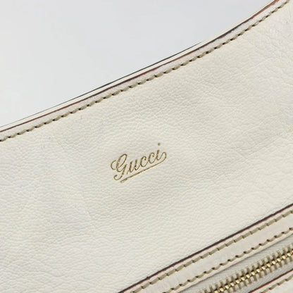 Gucci Sherry Line chain leather, White, Leather, Tote Bag