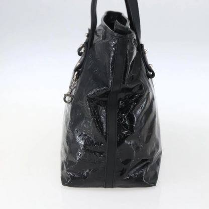 Salvatore Ferragamo Vintage Patent Leather, Black, Patent Leather, Tote Bag
