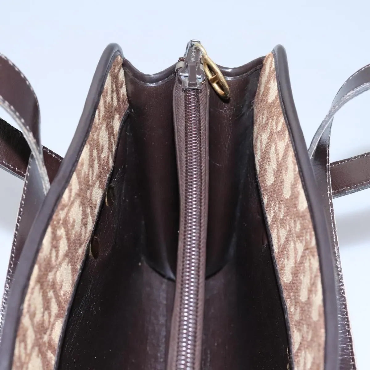 Christian Dior Vintage Trotter Canvas, Brown, Canvas, Handbag