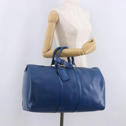 Louis Vuitton Keepall Epi Leather, Blue, Leather, Travel Bag