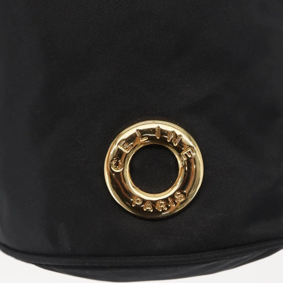 Celine Vintage Pouch Nylon, Black, Nylon, Clutch