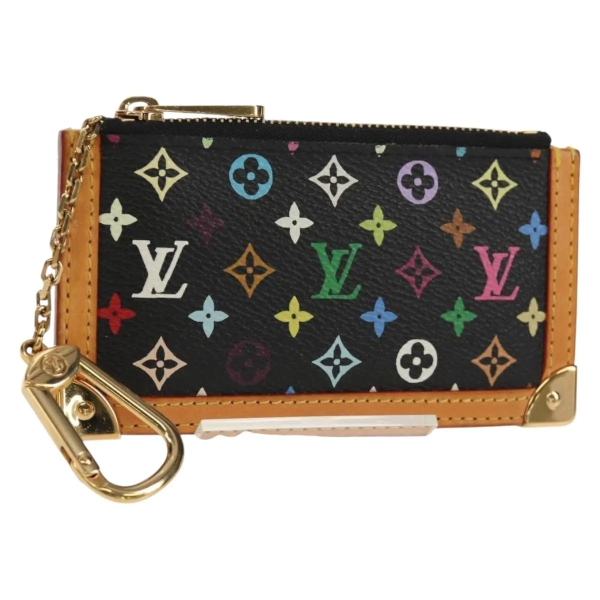 Louis Vuitton Pochette Clés Monogram Canvas, Black, Canvas, Wallet