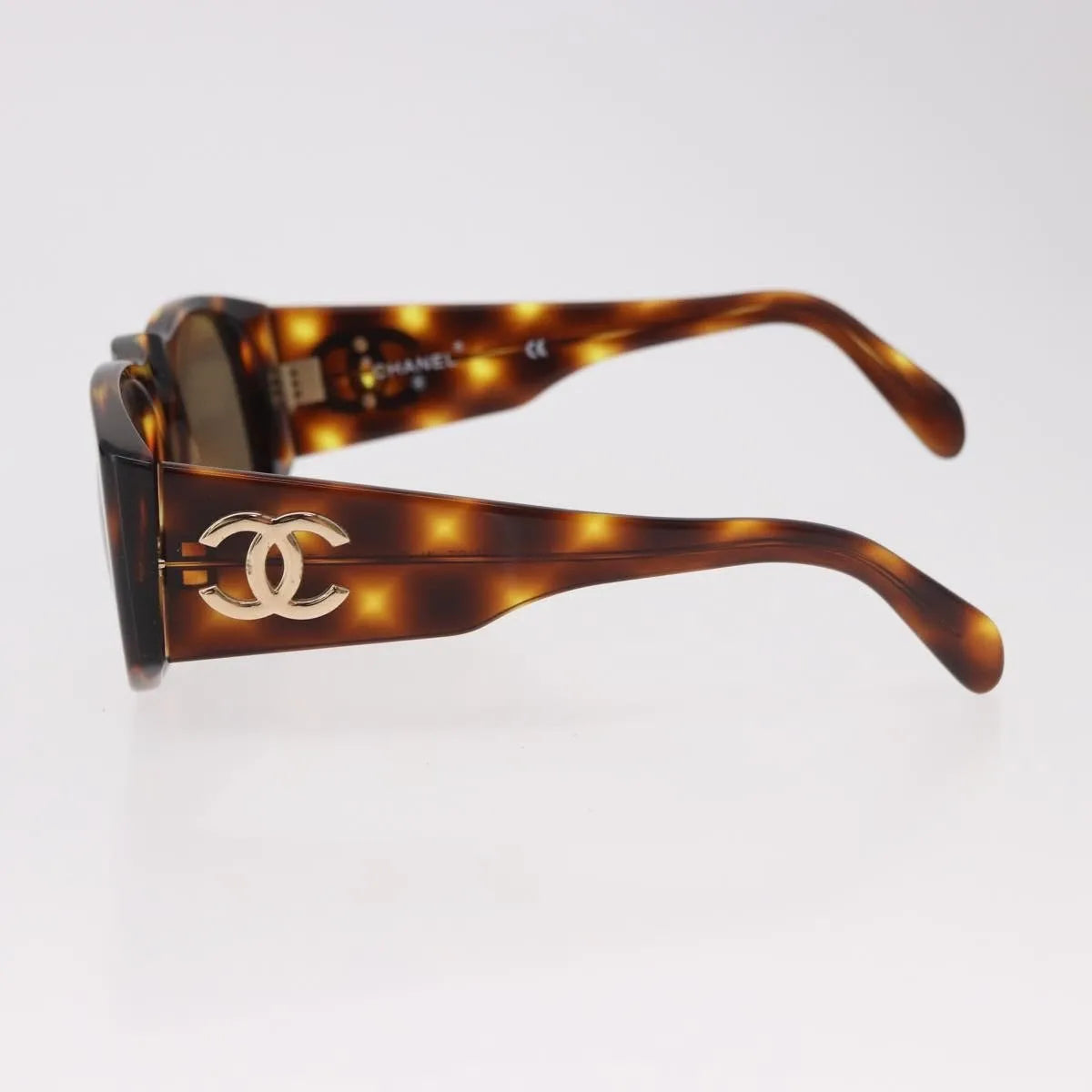 Chanel Logo CC Plastic, Brown, Plastic, Sunglasses