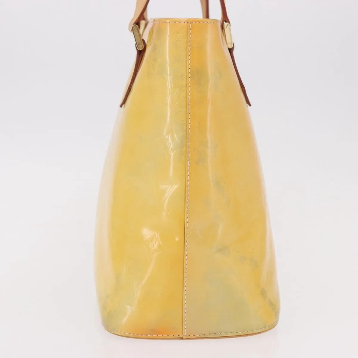 Louis Vuitton Houston Monogram Vernis, Yellow, Patent Leather, Handbag