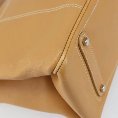 Salvatore Ferragamo Gancini Tote Leather, Beige, Leather, Tote Bag