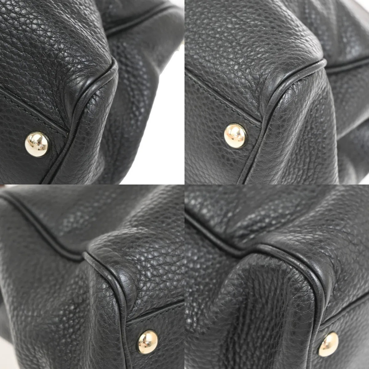 Gucci Bamboo shopper Leather, Black, Leather, Handbag