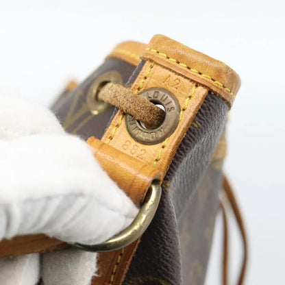 Louis Vuitton Petit Noe Monogram Canvas, Brown, Canvas, Shoulder Bag