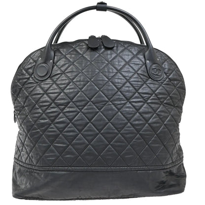 Chanel Horizontal Sport Weekender Quilted Coated Canvas, Black, Nylon, Travel Bag