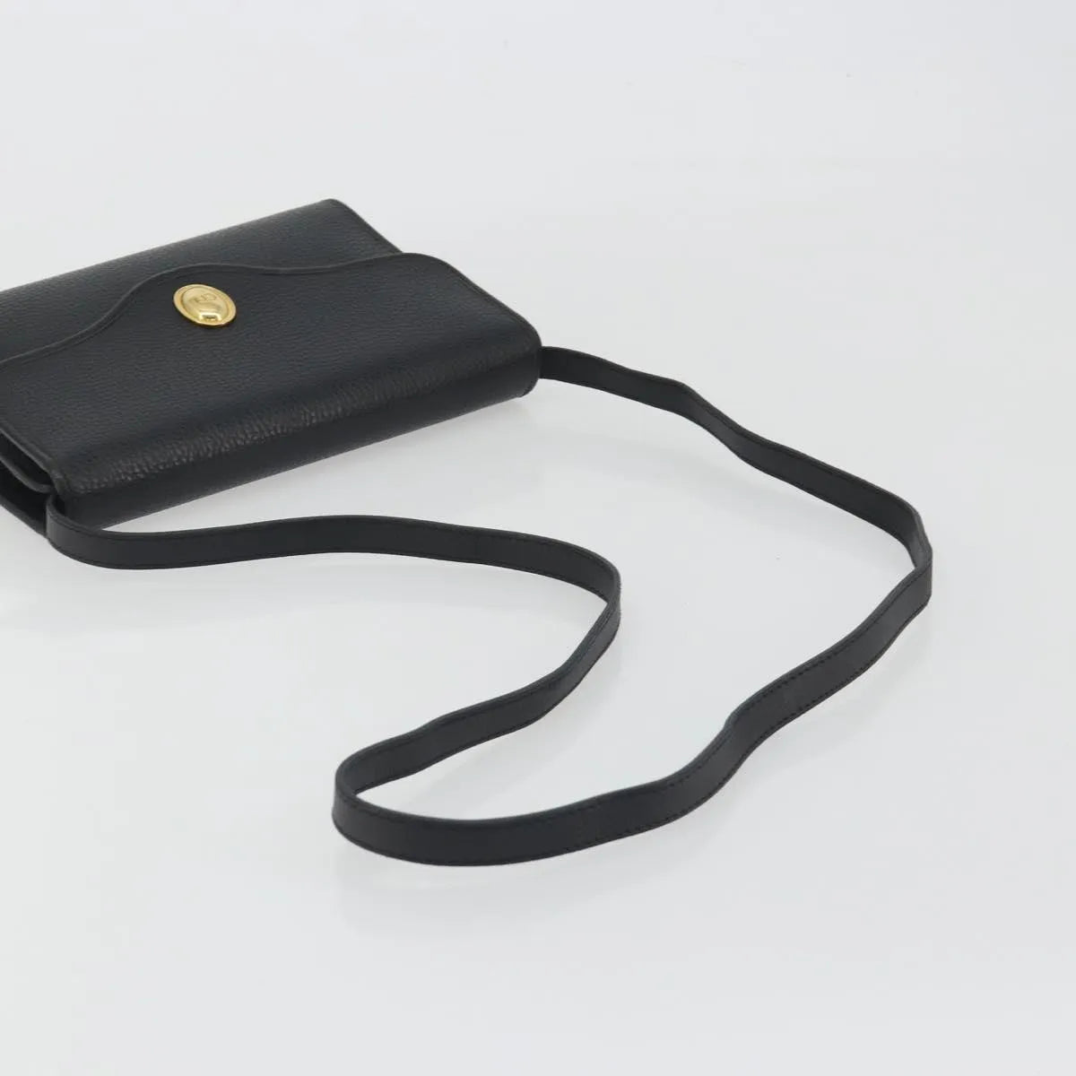 Christian Dior Vintage CD Flap Leather, Black, Leather, Shoulder Bag