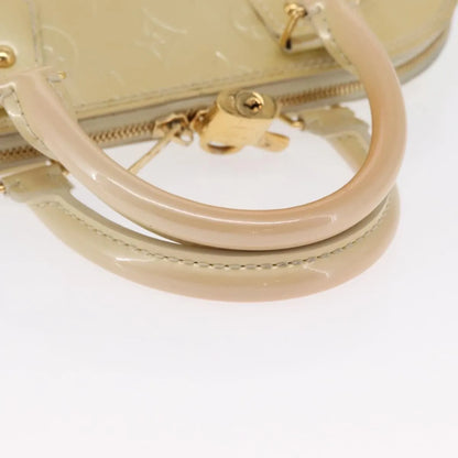 Louis Vuitton Alma Monogram Vernis, Beige, Patent Leather, Handbag