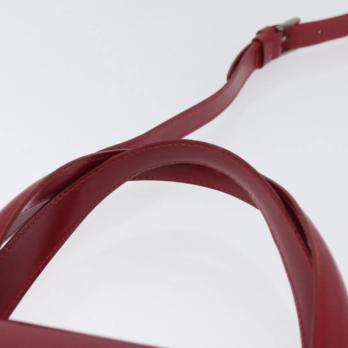 Bvlgari Top Handle Leather, Red, Leather, Handbag