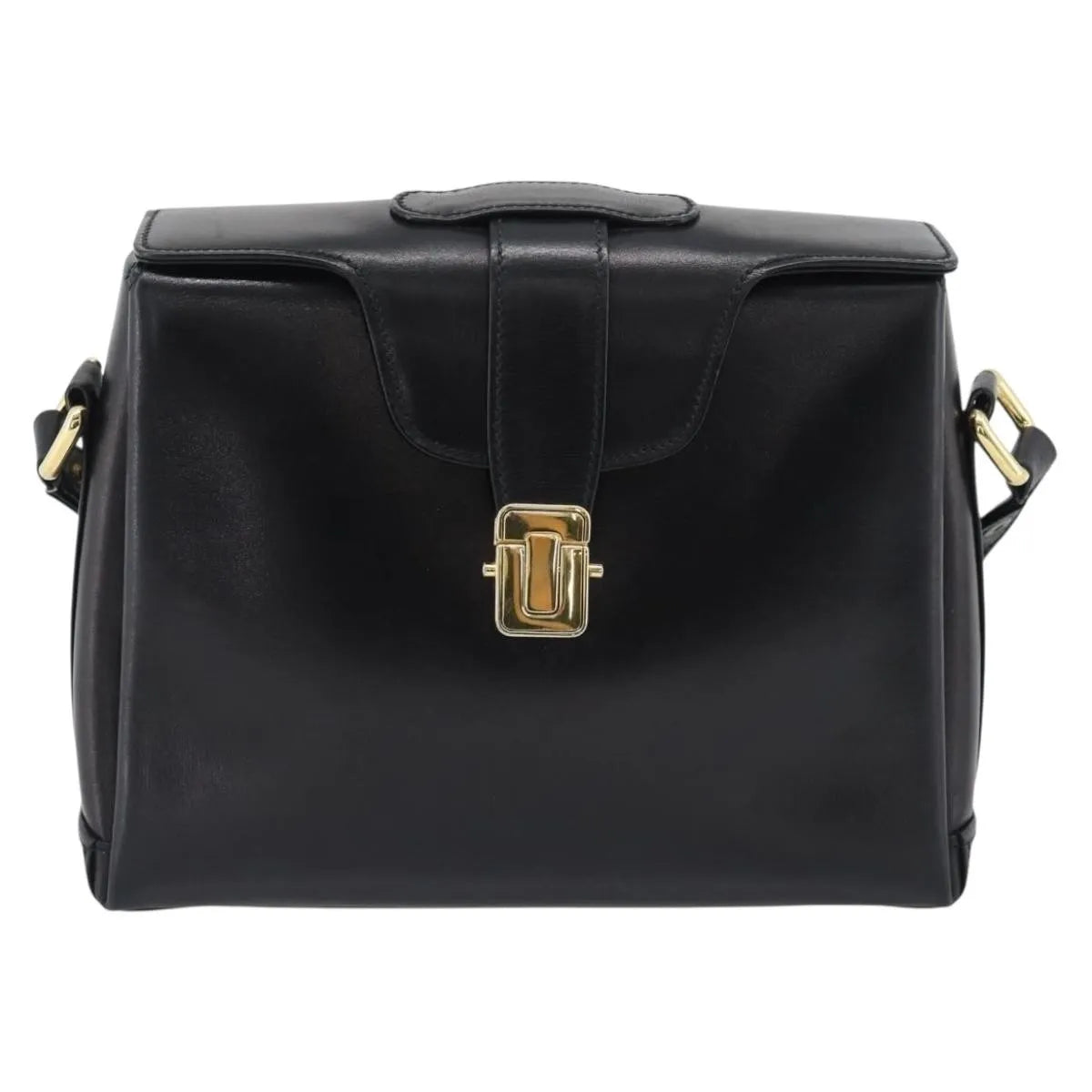 Gucci Vintage Leather, Black, Leather, Shoulder Bag