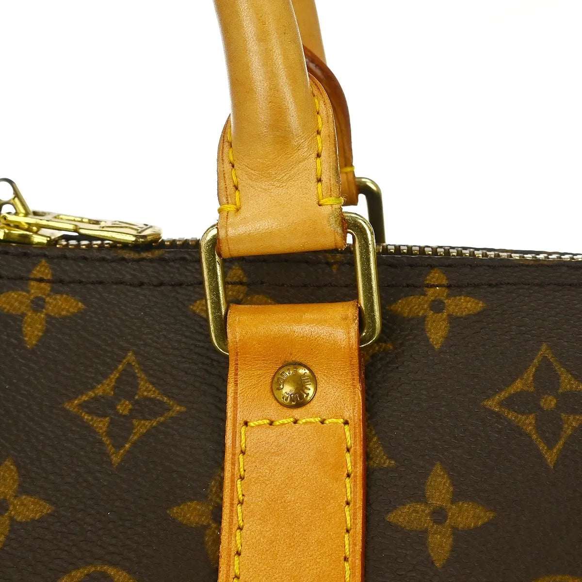 Louis Vuitton Keepall Bandoulière Monogram, Brown, Canvas, Travel Bag