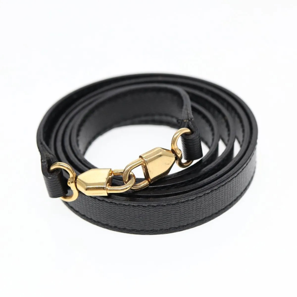 Celine Circle Logo Leather, Black, Leather, Handbag
